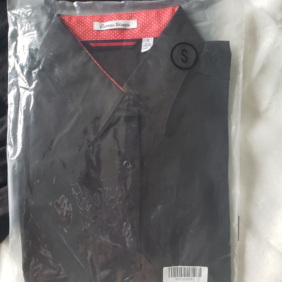 Two black button-down collared shirts - Picture 2 of 2